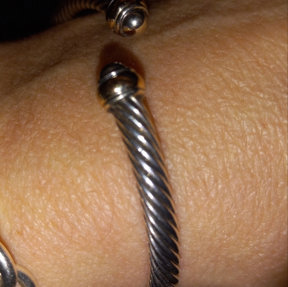 David Yurman Renaissance Bracelet Silver Rose Gold 4mm small - Picture 3 of 5